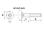 Afbeeldingen van Binnenzeskantbout verzonkenkop DIN 7991 RVS A2 M 5 X 10
