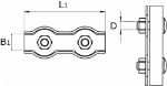 Afbeeldingen van Staaldraadklem duplex / 05 mm / RVS AISI 316