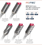 Afbeeldingen van HM-Stiftfrees, model B, Z6 / Kruisvertand / ø12,7x25x70xø6