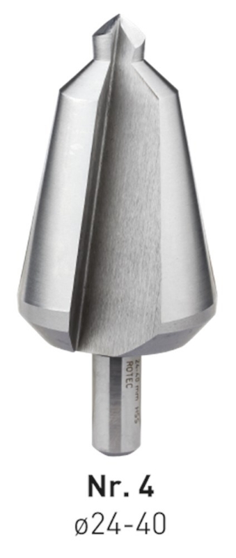 Afbeeldingen van HSS Conische plaatboor Nr.4 / ø24-40