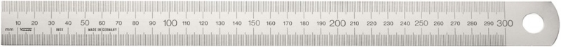 Afbeeldingen van Liniaal rvs 300x30x1.0mm type a