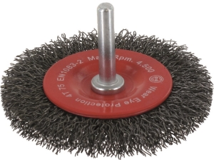 Afbeeldingen van Stiftborstel, gegolfd staaldraad, ø100x12x0,3