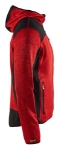 Afbeeldingen van Blåkläder/Gebreid vest met softshell/4930/Rood/Zwart/L