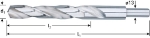 Afbeeldingen van HSS-G spiraalboor, DIN 338, type N, d2=13, ø17,5