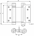 Afbeeldingen van Bommerscharnier dubbel 33/125mm RVS