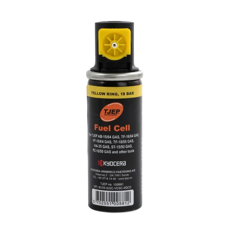 Afbeeldingen van TJEP Gaspatroon 78mm/30ml Geel 18 bar