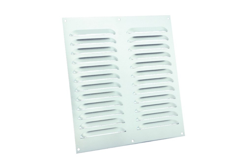 Afbeeldingen van Schoepenrooster vlak model 250x250mm aluminium