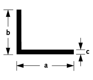 Afbeeldingen van Hoekprofiel ongelijkzijdig aluminium brute 30x15x2mm 200cm