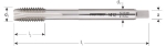 Afbeeldingen van HSS-E Machinetap, doorlopend, DIN 376, type B, M22