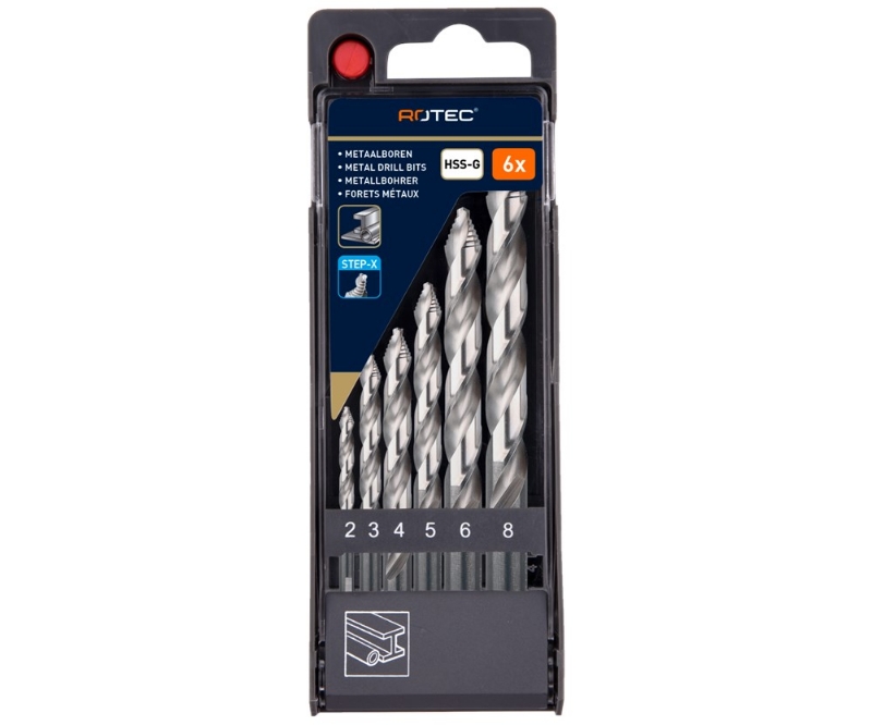 Afbeeldingen van Spiraalborenset '104 - STEP-X', DIN 338, 6-dl