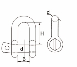 Afbeeldingen van D-sluiting handelsuitvoering / 12 mm / verzin