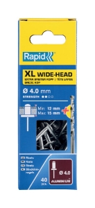 Afbeeldingen van Rapid 4x18mm XL blindklinknagels 40 st. + boor, Blister