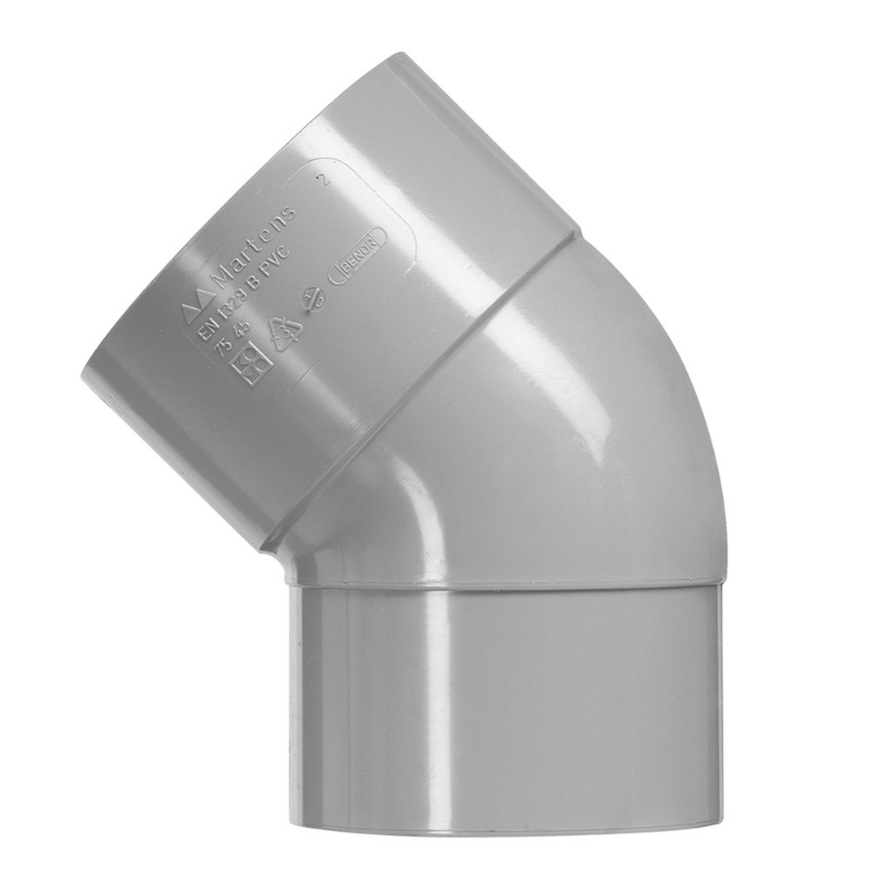 Afbeeldingen van 40mm bocht dw 1xlm 45