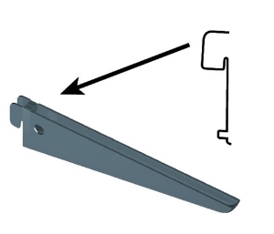 Afbeeldingen van Drager Element dubbel 1-haaks sys 50 staal wit 17cm 10201-00002