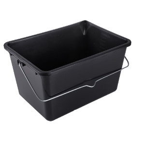 Afbeeldingen van Copenhagen Pro verfemmer, 12 liter, zwart kunststof, metalen hengsel.