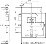 Afbeeldingen van 4Tecx Badkamer/WC-slot 1264/87 draairichting
