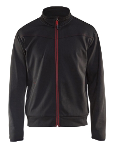 Afbeeldingen van Blåkläder/Service sweatshirt met rits/3362/Zwart/Rood/M