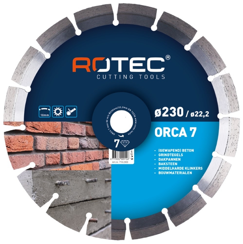 Afbeeldingen van Diamantzaagblad 'ORCA 7 / GC 2010', ø230x2,5xø22,2