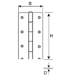 Afbeeldingen van Pianoscharnier / 0,7x32x1000 mm / staal verme