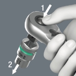 Afbeeldingen van Wera 8100 SC 7 Zyklop Metal-ratelset doorstee