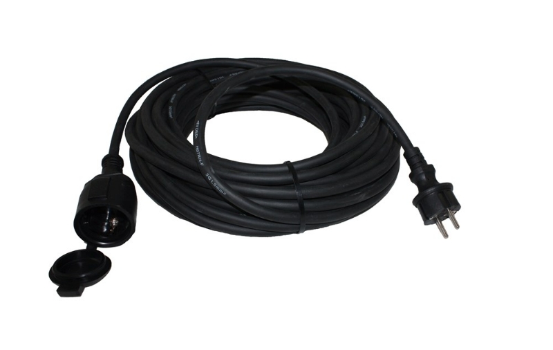 Afbeeldingen van Verlengkabel 20m 3x2,5 H07RN-F zwart IP44