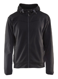 Afbeeldingen van Hoodie met rits xl zwart/donkergrijsxl