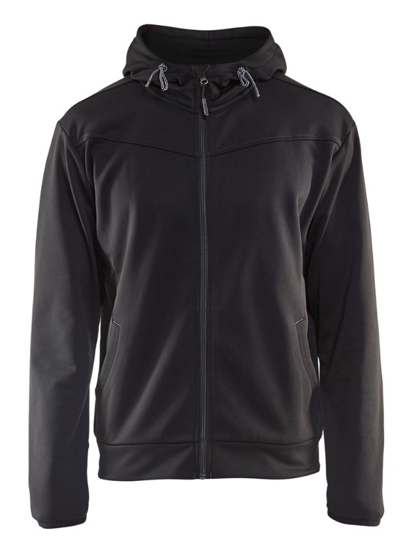Afbeeldingen van Blåkläder/Hoodie met rits/3363/Zwart/Donkergrijs/XXL