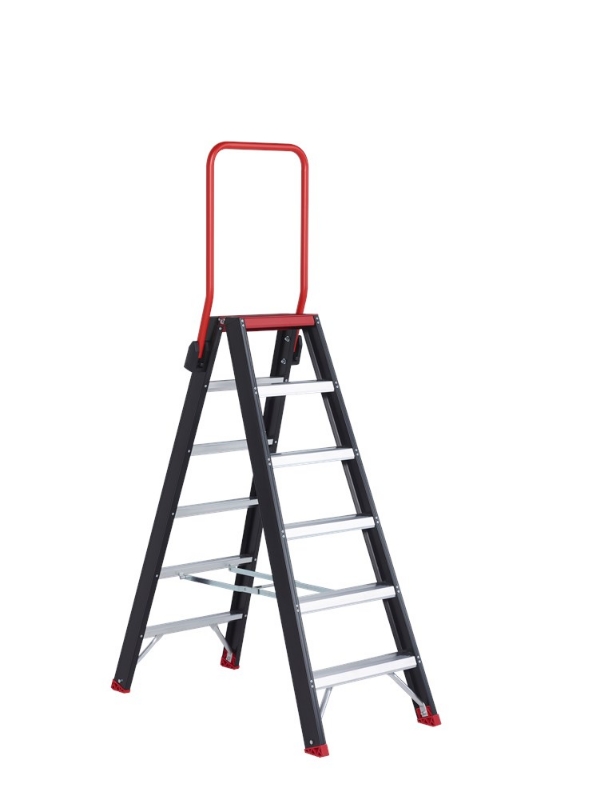 Afbeeldingen van Taurus dubbel oploopbare trap TDO 2 x 6 met beugel