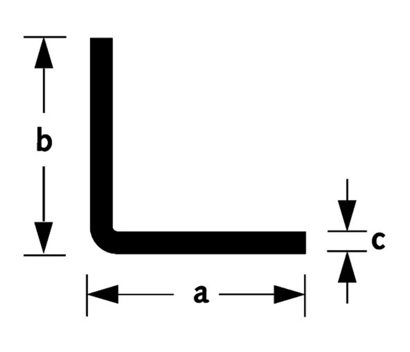 Afbeeldingen van Hoekprofiel staal gelakt koudgewalst 15x15x1,5mm 100cm