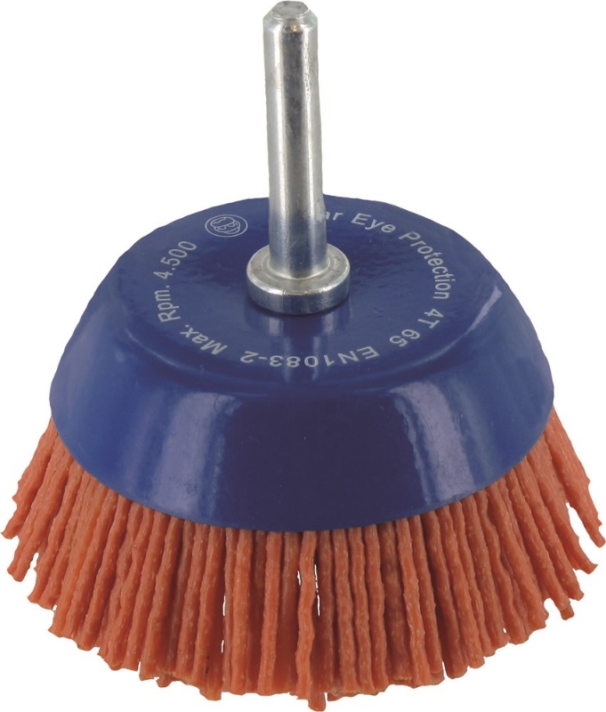 Afbeeldingen van Komborstel sch. 6mm Ø65xANA1,2/K80 maron-orange Nylon