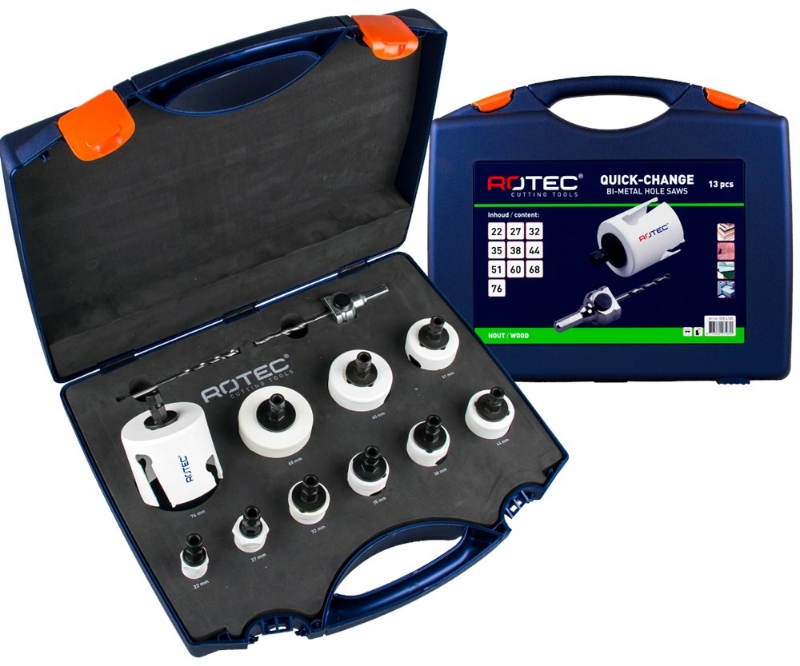 Afbeeldingen van Gatzagenset QC '528 - Elektricien' 6-knt 11, 13-dlg., ø22-76