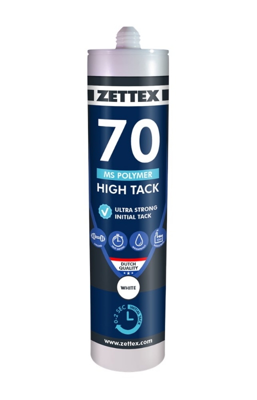 Afbeeldingen van Zettex MS70 wit High Tack 290ml (Flextack)