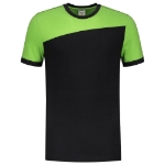 Afbeeldingen van T-SHIRT BICOLOR NADEN BLACKLIME L