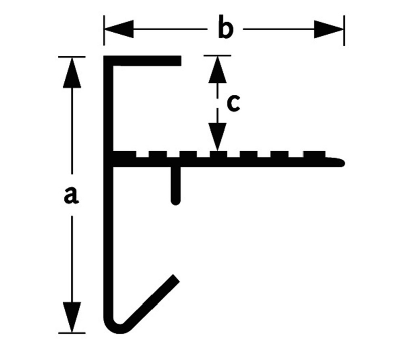 Afbeeldingen van Daktrim d28 aluminium brute geribbeld 30x27x9mm 100cm