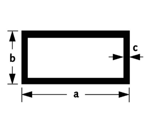Afbeeldingen van Buis rechthoekig aluminium brute 40x20x2mm 100cm