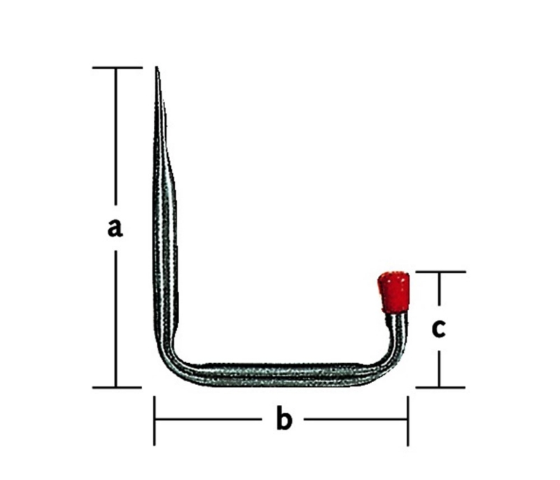 Afbeeldingen van Ophanghaak 8504 staal verzinkt los