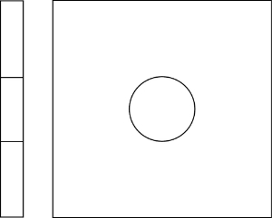 Afbeeldingen van Vierkante sluitplaat M12x40x40x4 verzinkt