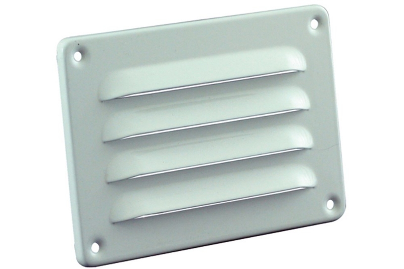 Afbeeldingen van Schoepenrooster 130x90mm aluminium wit