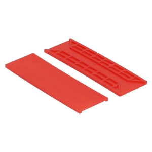 Afbeeldingen van Kunststof Tunnelblokje 30x3 mm rood - zakje/100 stuks