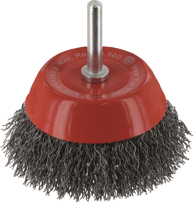 Afbeeldingen van Komborstel sch. 6mm Ø75x0,30 mm gegolfd staaldraad