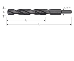 Afbeeldingen van HSS-R spiraalboor, DIN 338, type N, d2=10, ø15,5