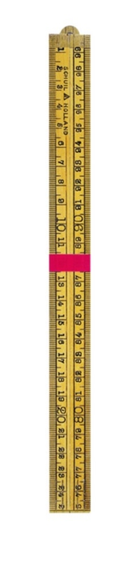 Afbeeldingen van Schuil timmermans duimstok 1m hout 4-delig