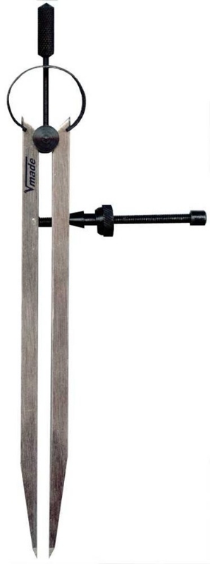 Afbeeldingen van Steekpasser met veer 200mm staal blank