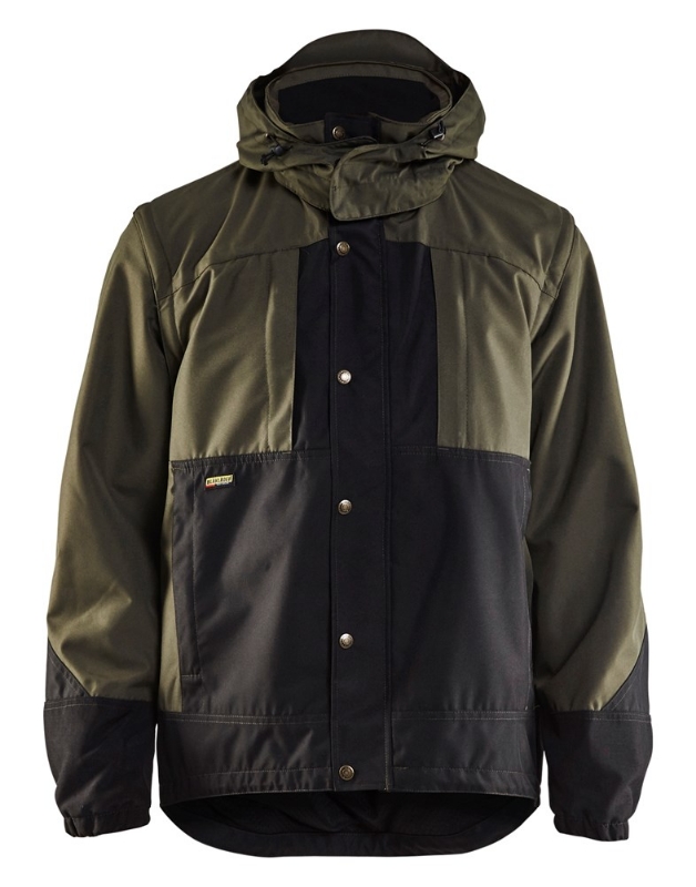 Afbeeldingen van Blåkläder/Garden jas. Ongevoerd/4854/Army Groen/Zwart/L