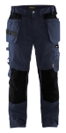 Afbeeldingen van Blåkläder/Werkbroek met spijkerzakken/1555/Donker marineblauw/Zwart/C48