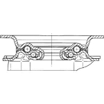 Afbeeldingen van Zwenkwiel met plaat wit 125mm Max. 250kg