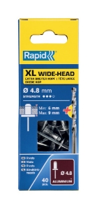 Afbeeldingen van Rapid 4,8x12mm XL blindklinknagels 40 st. + boor, Blister