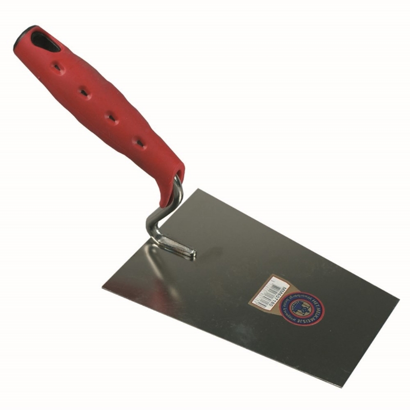 Afbeeldingen van Stuk.troffel 180mm recht S-hals RVS soft