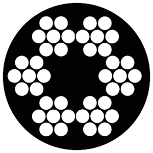 Afbeeldingen van Staalkabel 1,5/2,5mm / 6x7+1TWK 1,5 / PVC tra