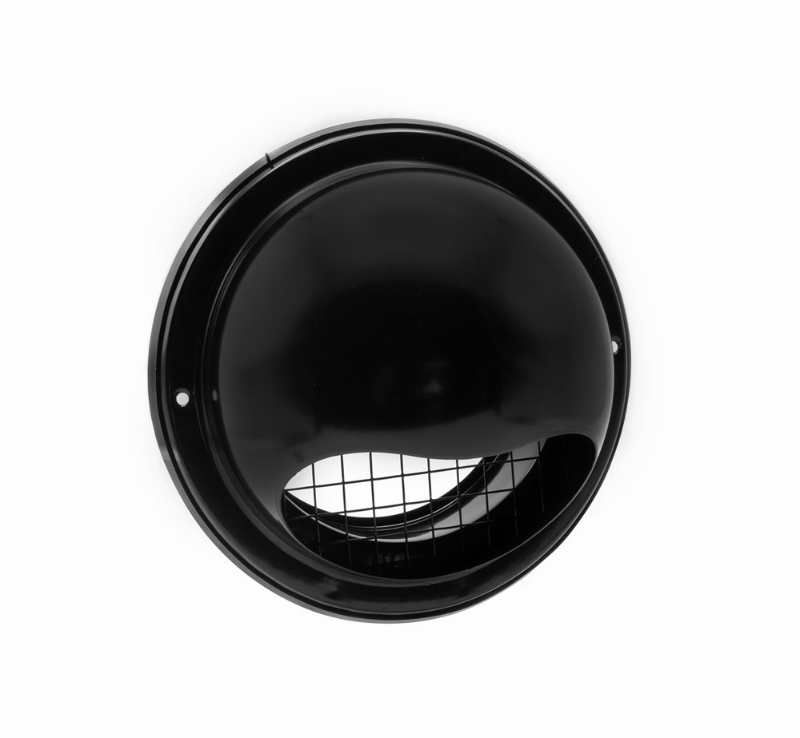 Afbeeldingen van Bolrooster Ø150mm met grof gaas Zwart